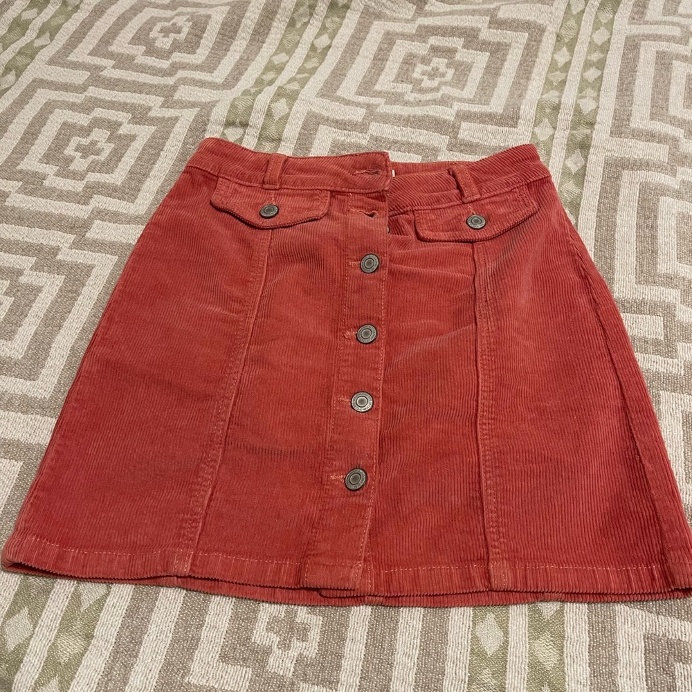 Corduroy mini skirt